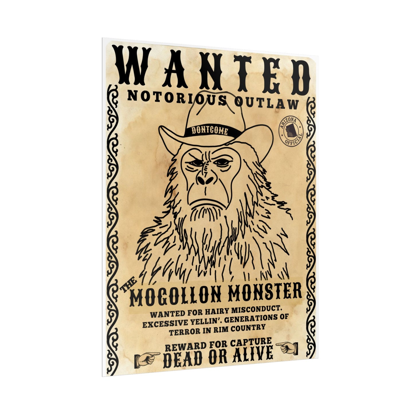 Wanted Mogollon Monster Rolled Poster
