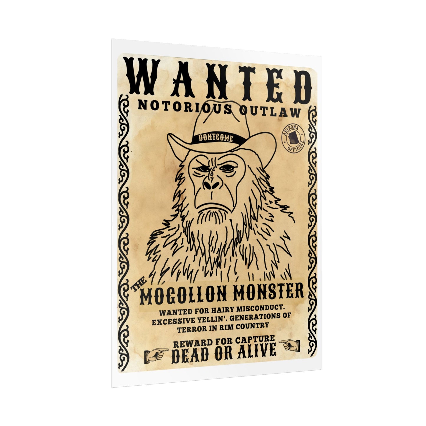 Wanted Mogollon Monster Rolled Poster